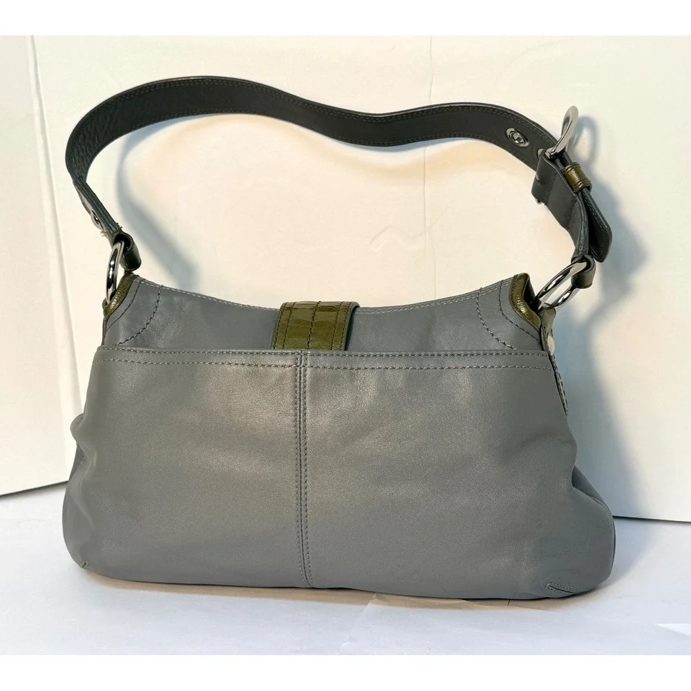 Coach Y2K vintage Soho pleated leather flap shoulder bag GUC